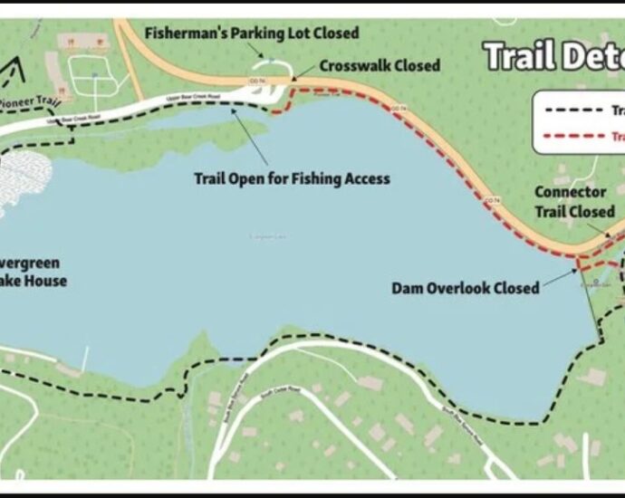 Evergreen Lake Construction Trail Detour
