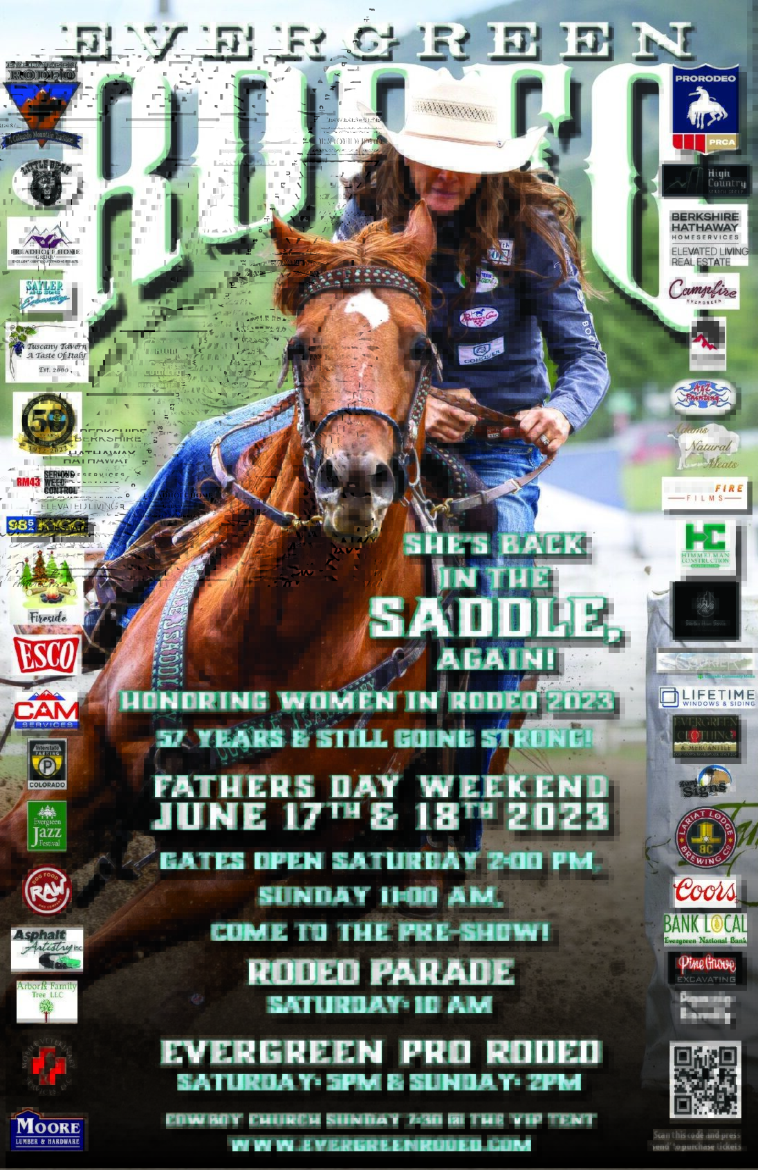 Evergreen Rodeo 2023 Poster